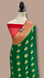 Pure Chiffon Khaddi Banarasi Saree - The Handlooms