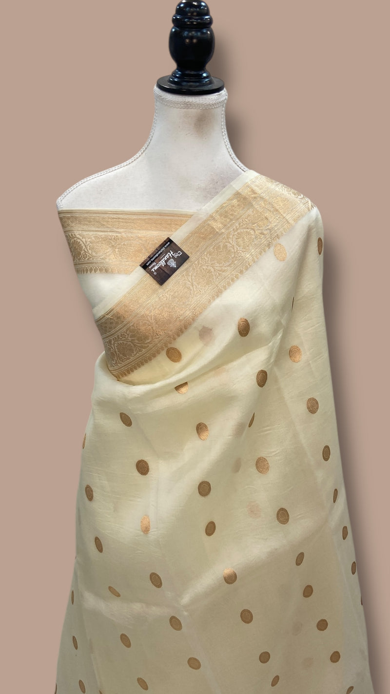 Pure Kora Handloom Banarasi Saree - The Handlooms