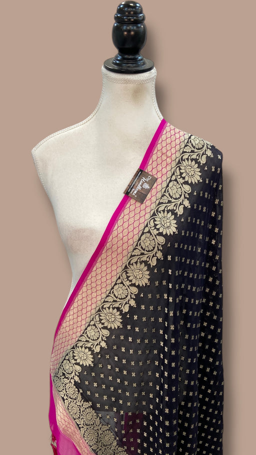 Pure Khaddi Georgette Handloom Dupatta - The Handlooms