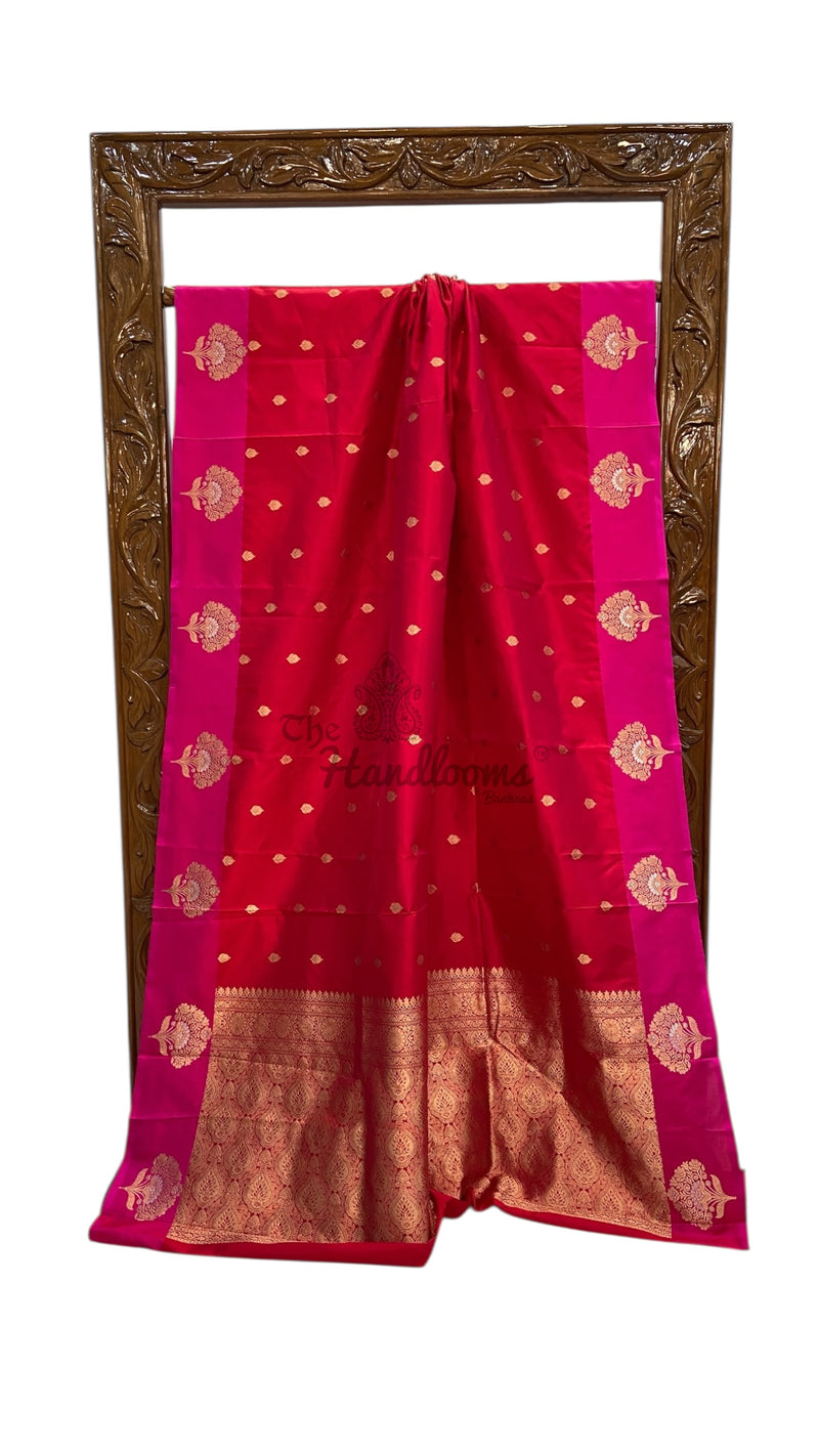 Pure Katan Silk Banarasi Handloom Saree - All over Kadua motifs - The Handlooms