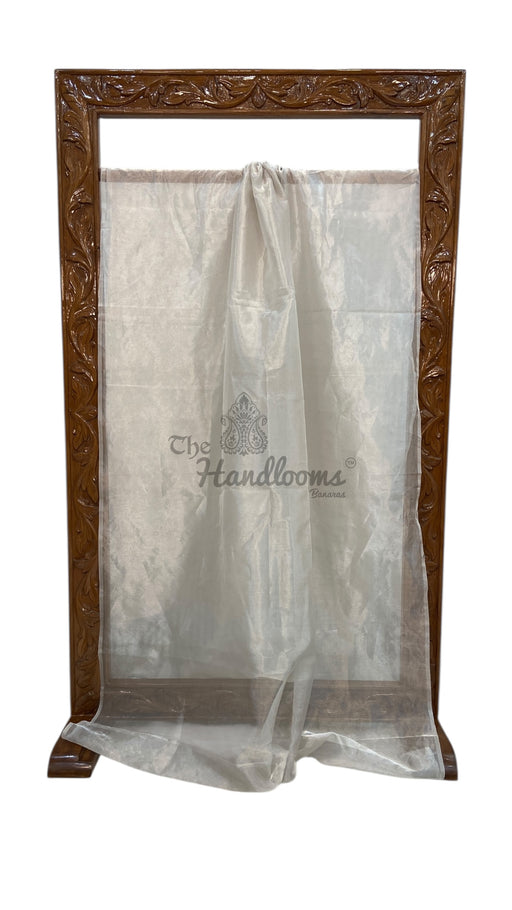 Pure Kora Handloom Banarasi Saree - Plain - The Handlooms