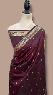 Pure Katan Silk Reshmi Zari Banarasi Handloom Saree - The Handlooms