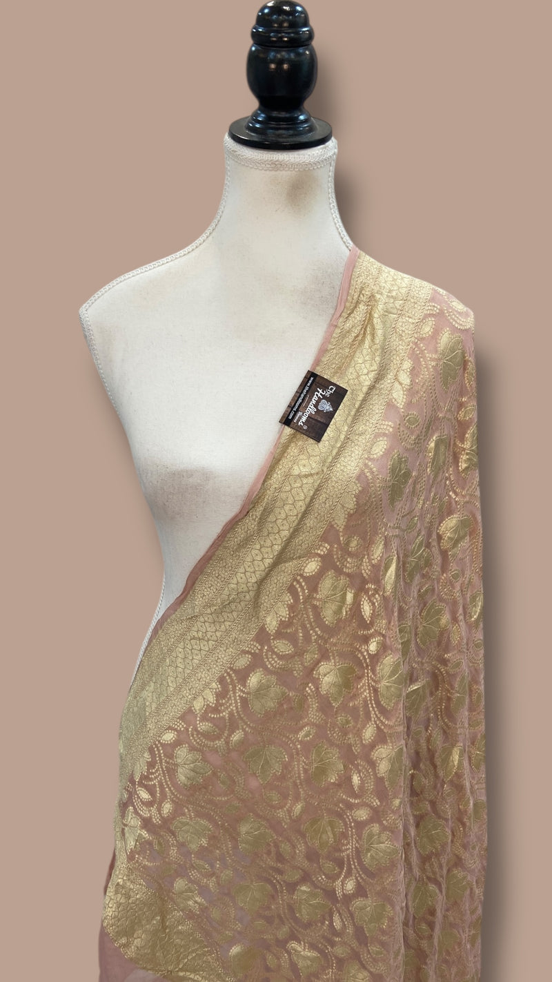 Pure Khaddi Georgette Handloom Dupatta - The Handlooms