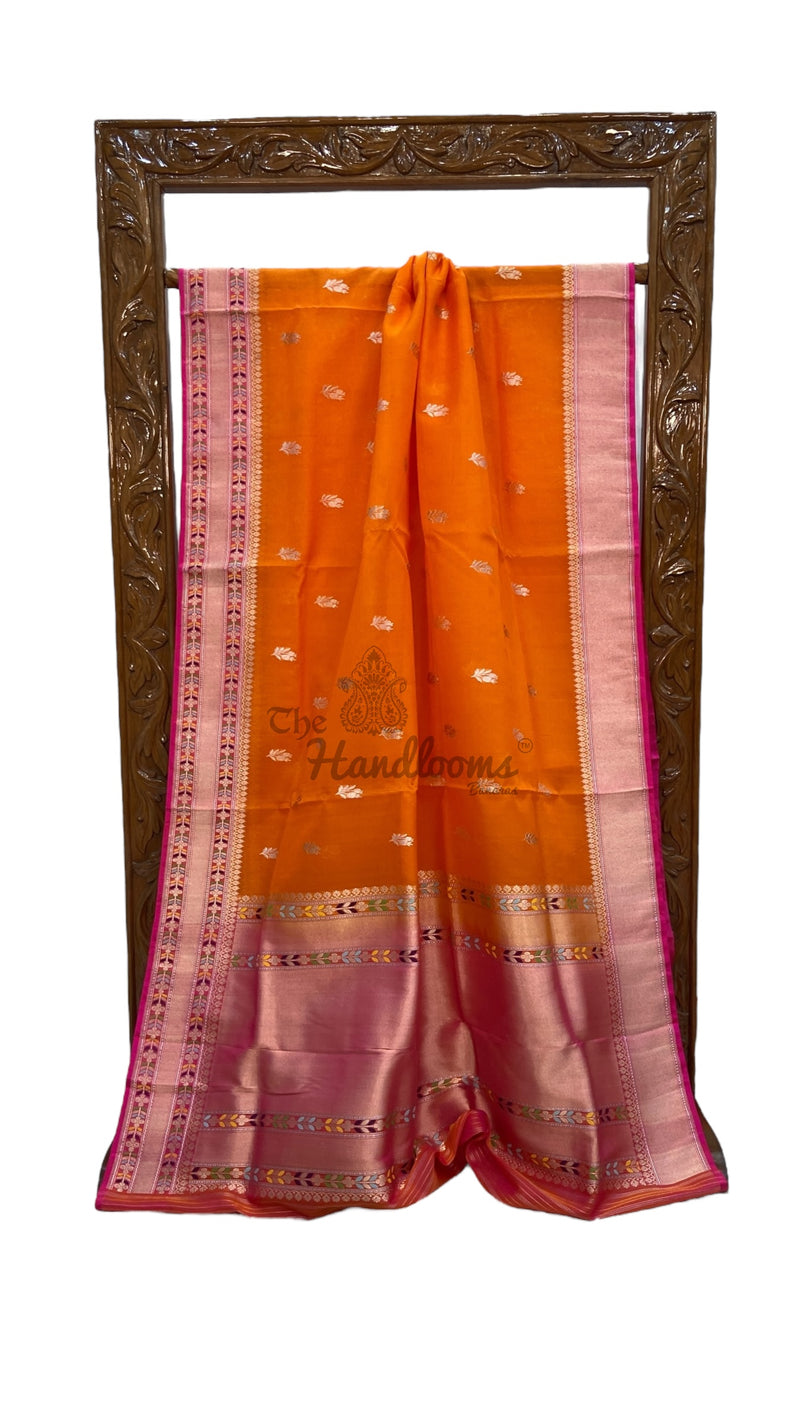 Pure Kora Handloom Banarasi All Over Kadua Motifs Saree