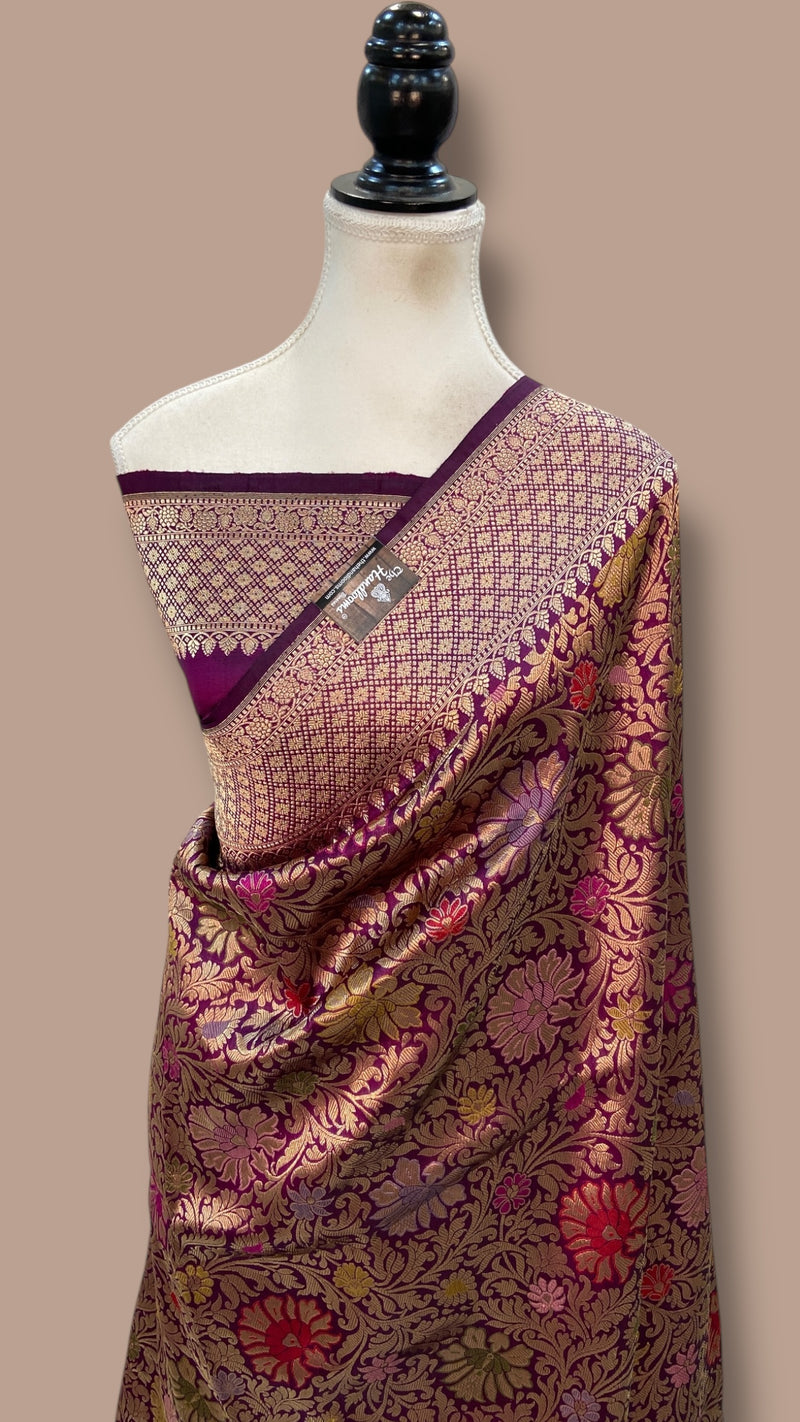 Ektara Pure Katan Silk Banarasi Handloom Saree - Tanchui Brocade - The Handlooms