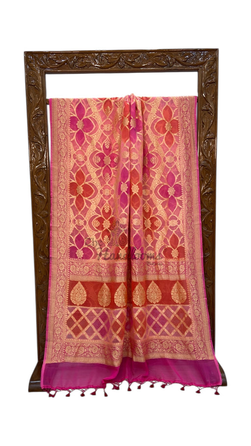 Khaddi Georgette Handloom Banarasi Saree - The Handlooms