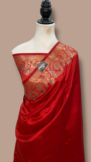 Pure Mango Silk Banarasi Handloom Saree - The Handlooms