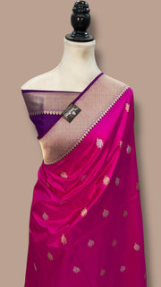Pure Katan Silk Banarasi Handloom Saree - All Over Kadua Motifs - The Handlooms