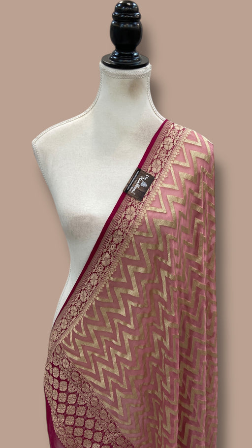 Pure Khaddi Georgette Handloom Dupatta - The Handlooms