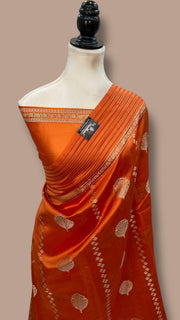 Pure Mango Silk Banarasi Handloom Saree - The Handlooms