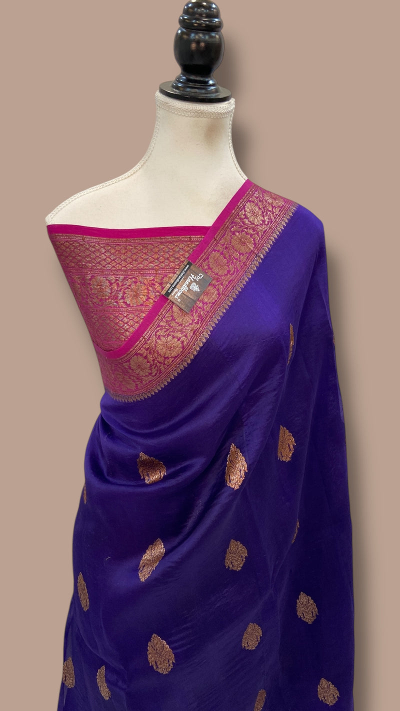 Pure Kora Handloom Banarasi Saree - The Handlooms