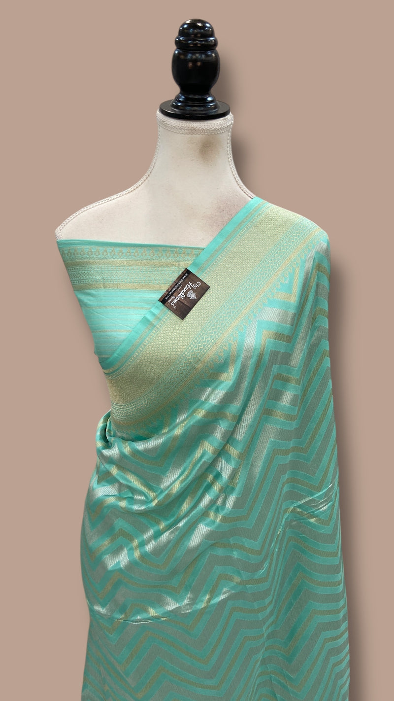 Pure Katan Silk Banarasi Handloom Saree - All Over Sona Roopa Jaal Work - The Handlooms