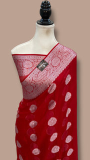 Pure Chiffon Khaddi Banarasi Saree - The Handlooms