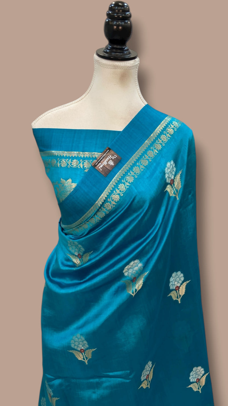 Pure Mango Silk Banarasi Handloom Saree - The Handlooms