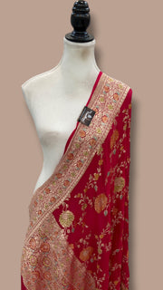 Pure Khaddi Georgette Handloom Dupatta - The Handlooms