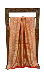 Khaddi Georgette Handloom Banarasi Saree - Tanchui Brocade - The Handlooms
