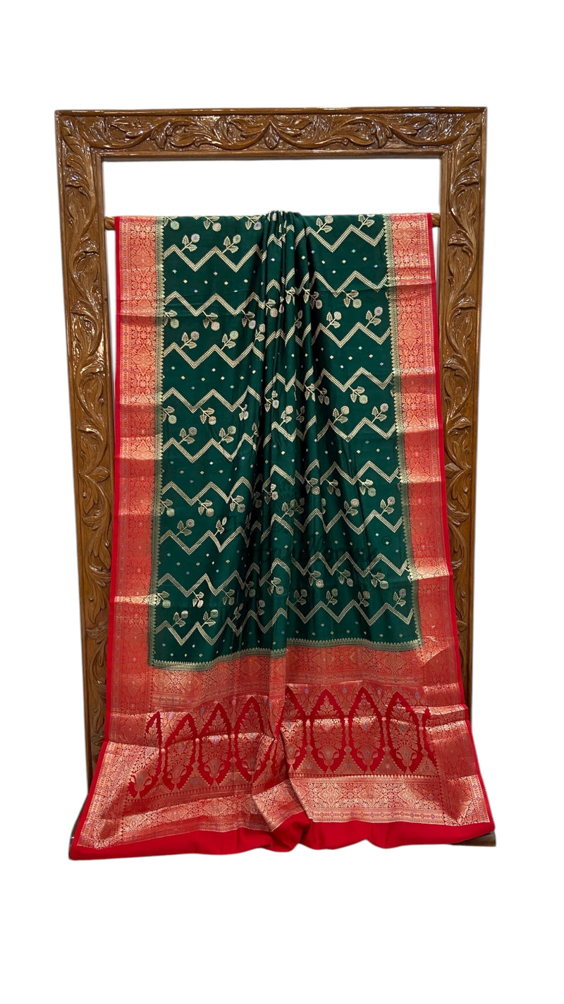 Pure Chiniya Silk Handloom Banarasi Saree - The Handlooms