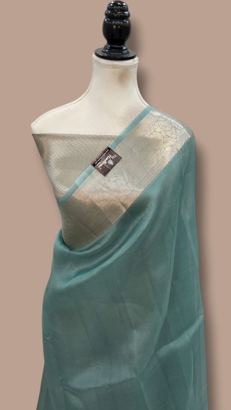 Pure Kora Silk Handloom Banarasi Saree - The Handlooms