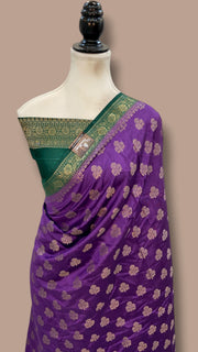 Pure Chiniya Silk Handloom Banarasi Saree - The Handlooms