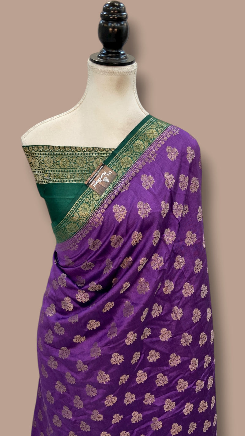 Pure Chiniya Silk Handloom Banarasi Saree - The Handlooms