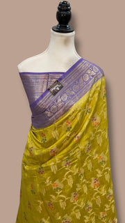 Pure Chiniya Silk Handloom Banarasi Saree - The Handlooms