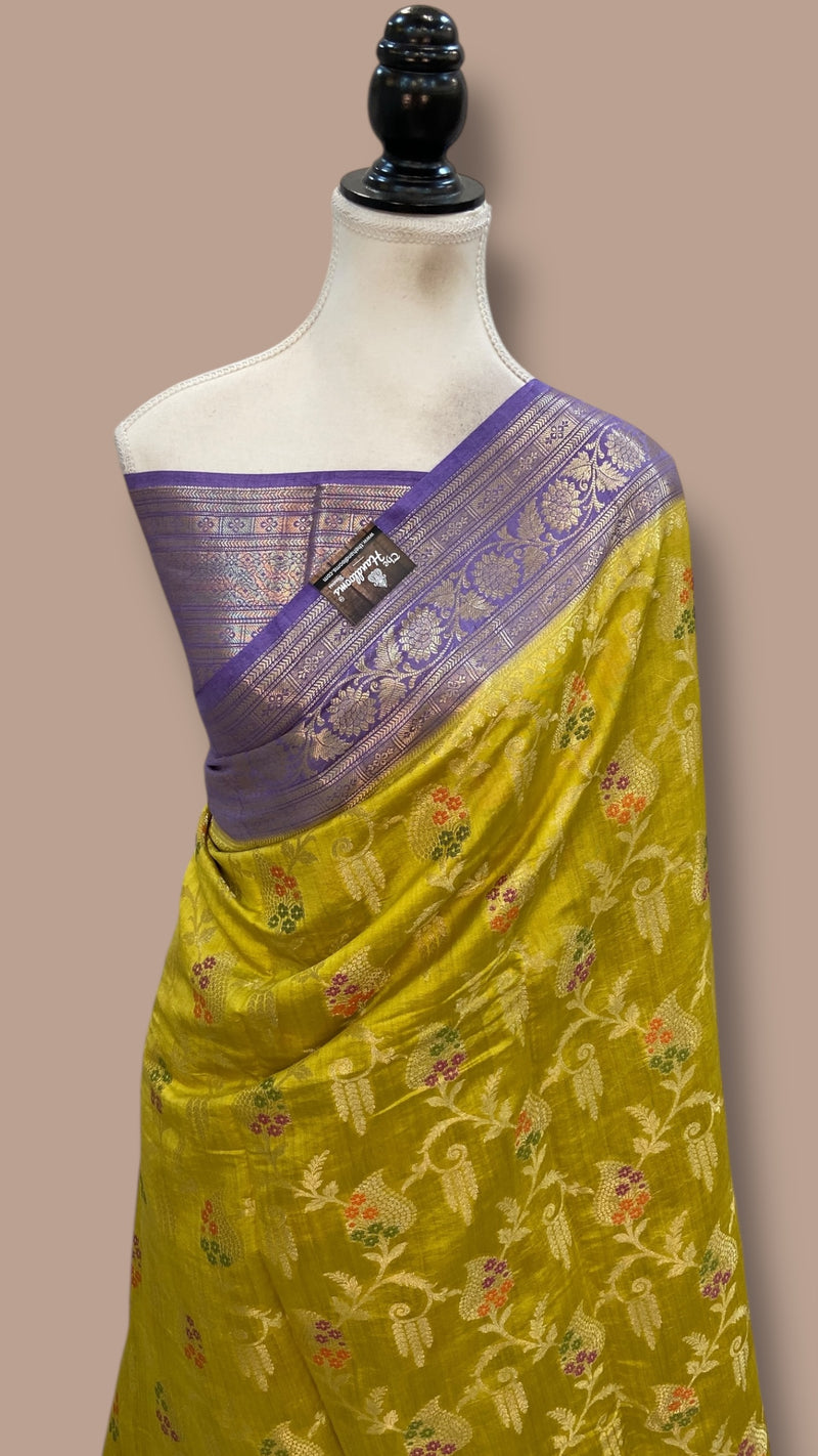 Pure Chiniya Silk Handloom Banarasi Saree - The Handlooms