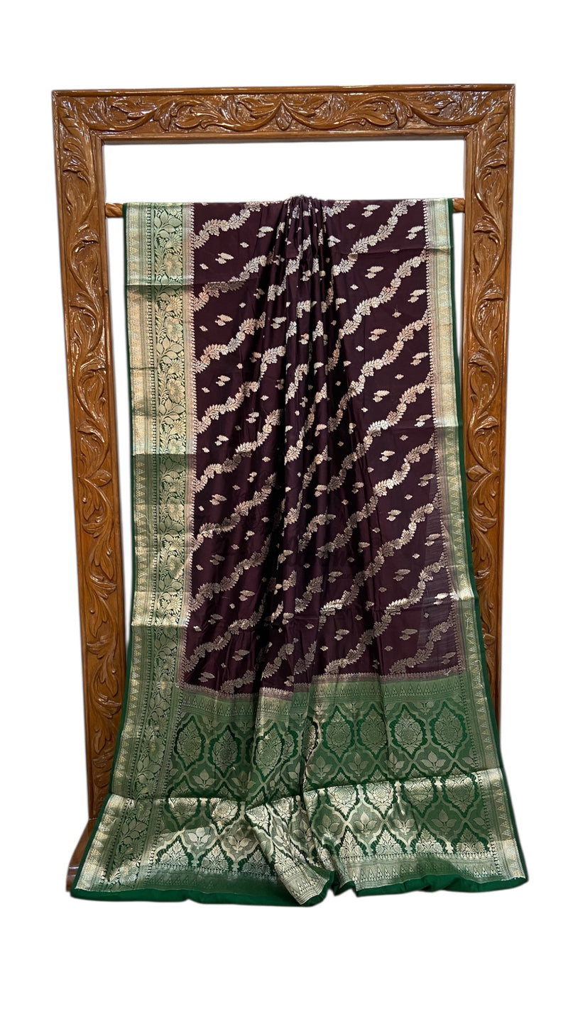 Pure Chiniya Silk Handloom Banarasi Saree - The Handlooms