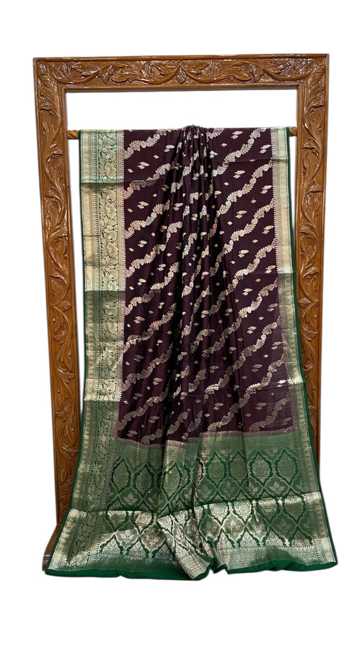 Pure Chiniya Silk Handloom Banarasi Saree - The Handlooms