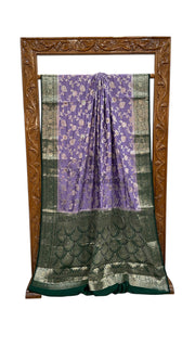 Pure Chiniya Silk Handloom Banarasi Saree - The Handlooms