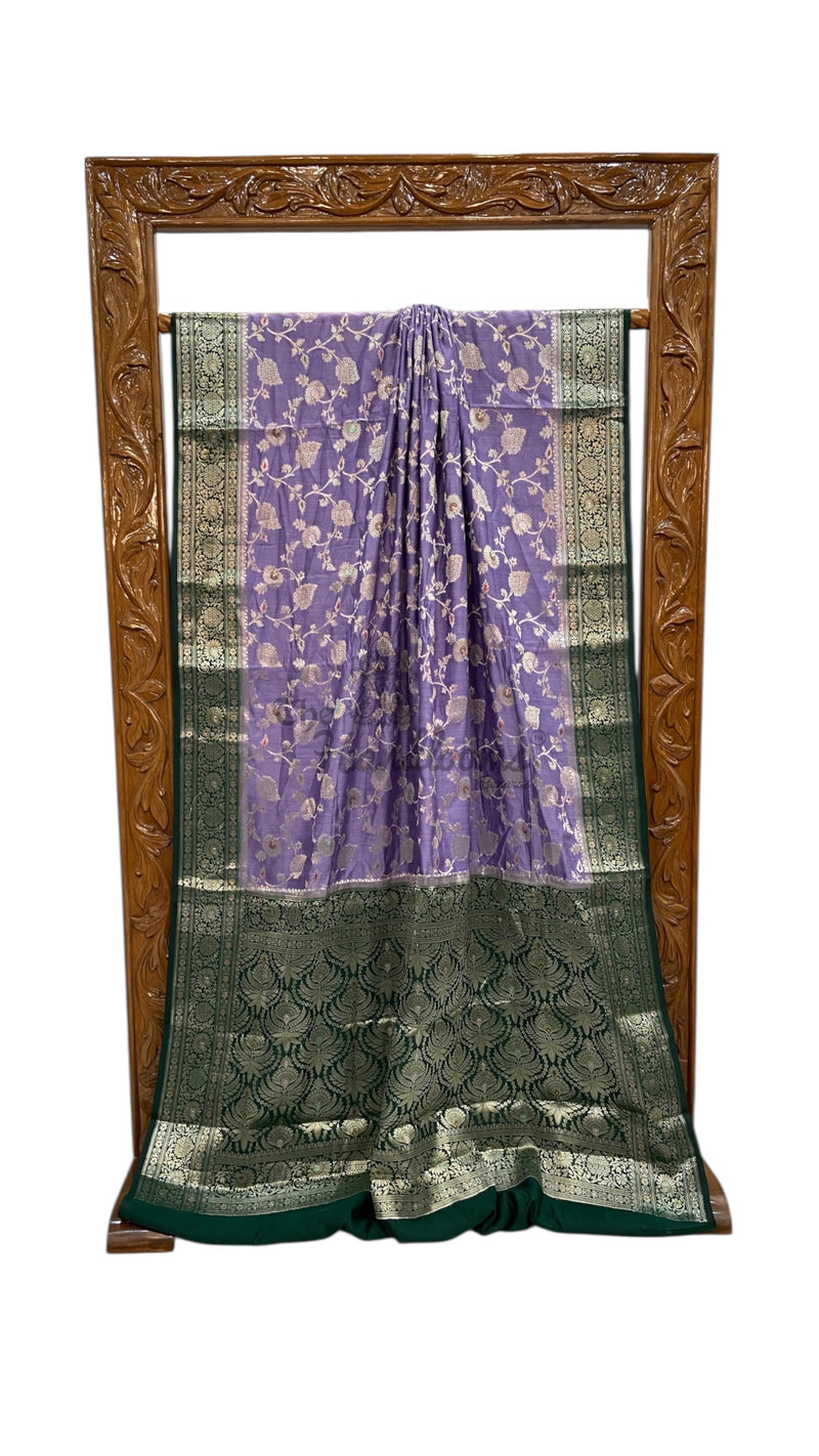 Pure Chiniya Silk Handloom Banarasi Saree - The Handlooms