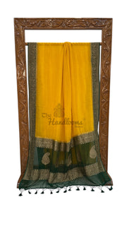 Pure Georgette Handloom Banarasi Saree - The Handlooms