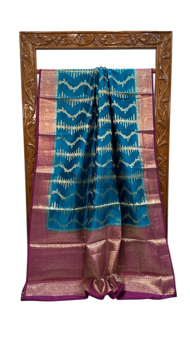 Pure Dupion Silk Banarasi Saree - The Handlooms