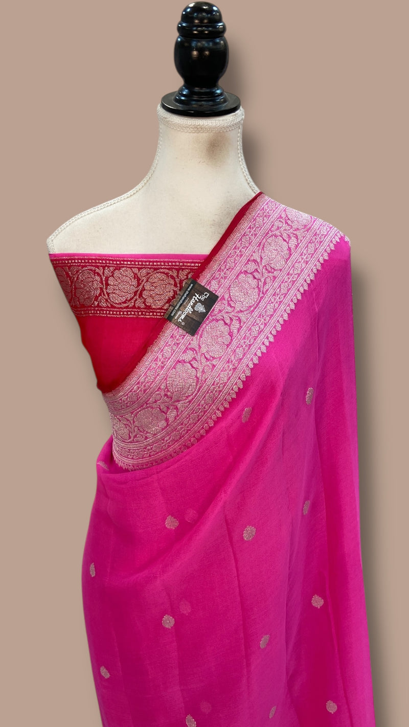 Pure Georgette Handloom Banarasi Saree