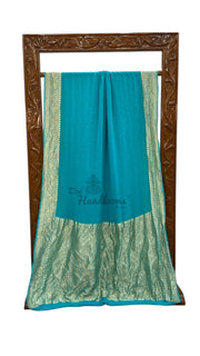 Khaddi Georgette Handloom Banarasi Saree - The Handlooms