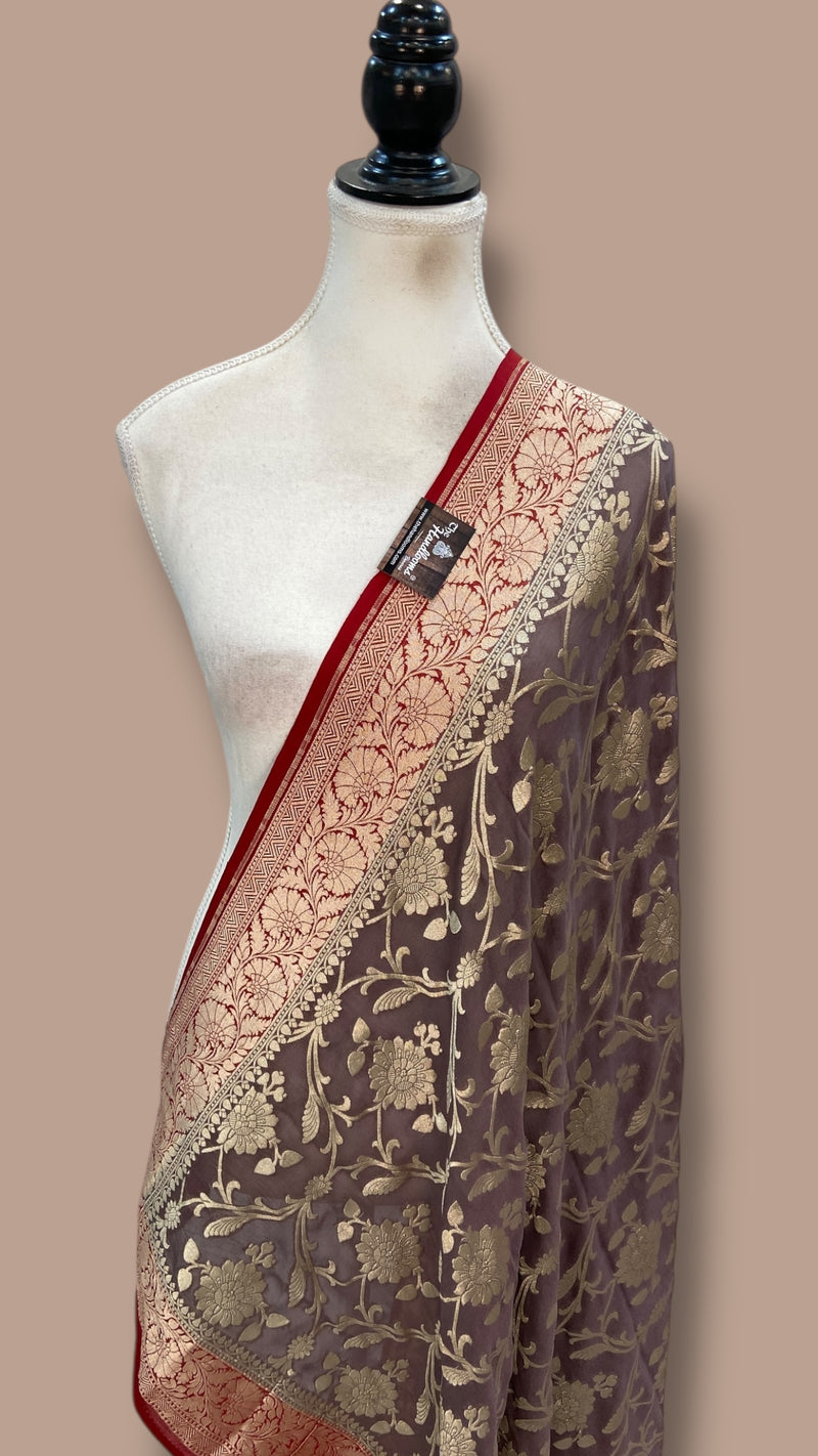 Pure Khaddi Georgette Handloom Dupatta