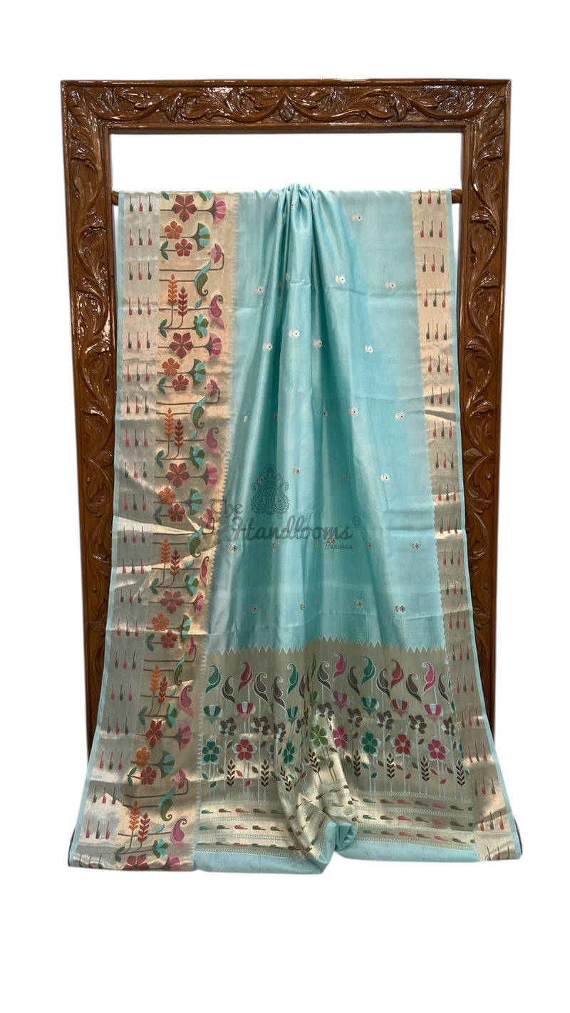 Pure Mango Silk Banarasi Handlokom Saree