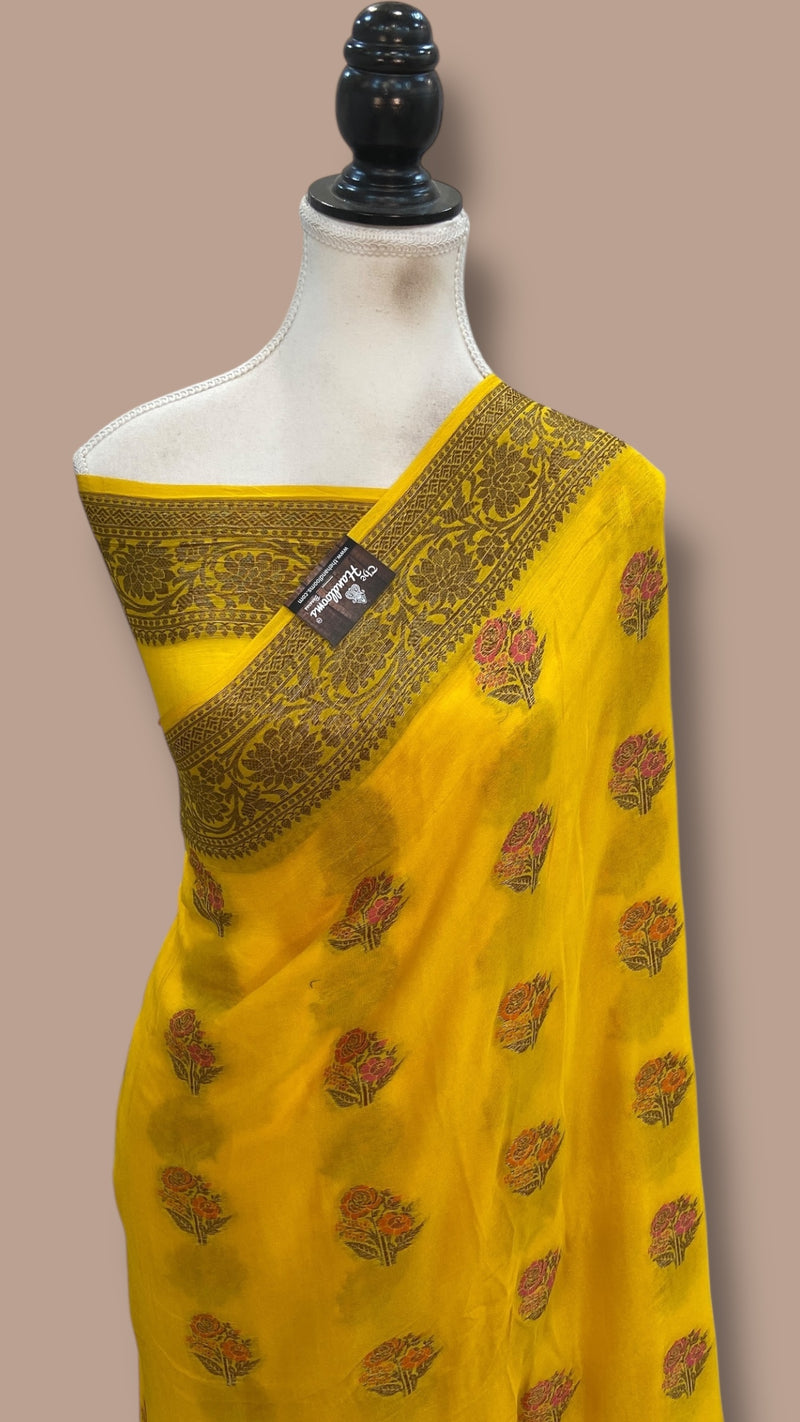 Pure Chiffon Khaddi Banarasi Saree
