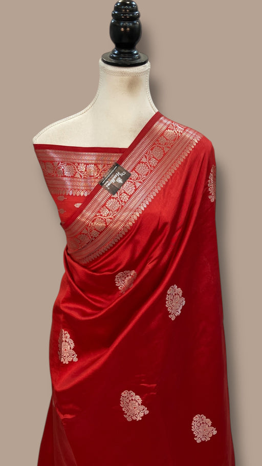Pure Mango Silk Banarasi Handloom Saree - The Handlooms