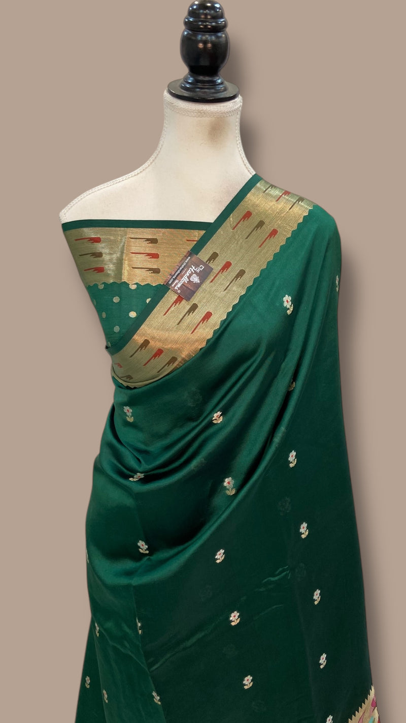 Pure Mango Silk Banarasi Handloom Saree - The Handlooms