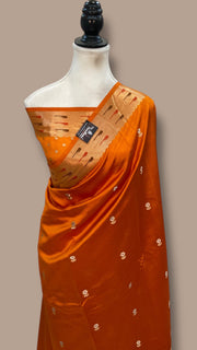 Pure Mango Silk Banarasi Handloom Saree - The Handlooms