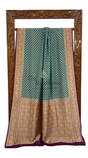 Pure Khaddi Georgette Banarasi Saree -  Gold zari - The Handlooms