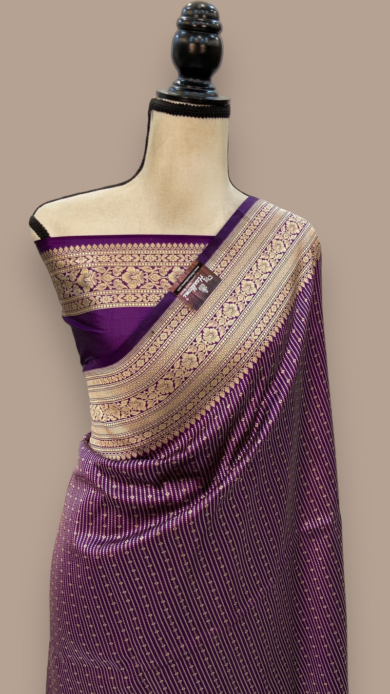 Pure Katan Silk Banarasi Handloom Saree - Tanchui Brocade - The Handlooms