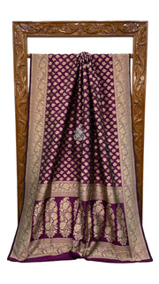 Pure Katan Silk Banarasi Handloom Saree - All Over Jaal Work - The Handlooms