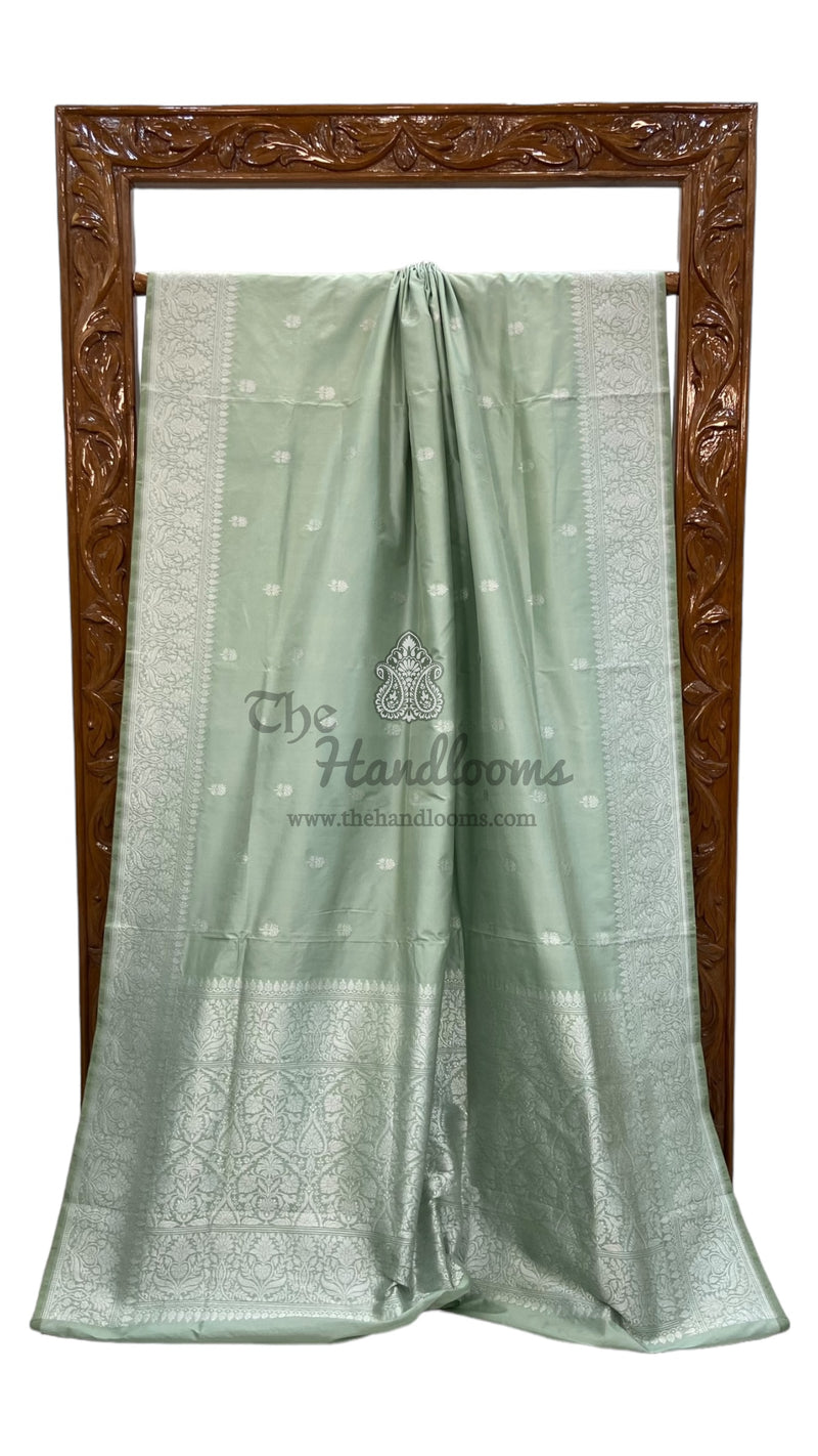 Pure Katan Silk Banarasi Handloom Saree - All over Kadua motifs - The Handlooms