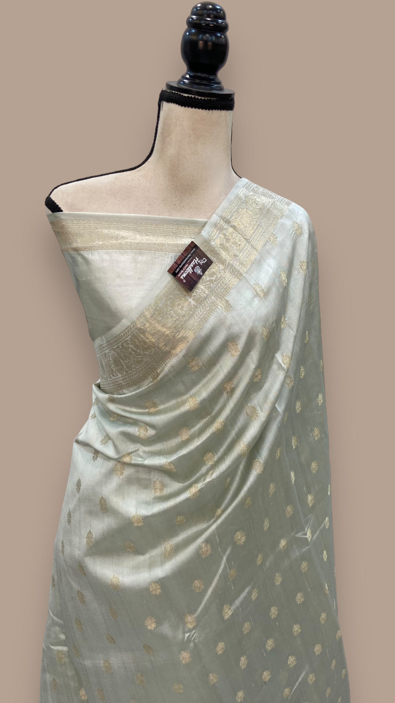 Pure Chiniya Silk Handloom Banarasi Saree - The Handlooms