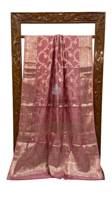 Pure Chiniya Silk Handloom Banarasi Saree