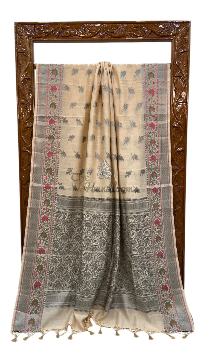 Pure Chanderi Handloom Banarasi Saree - The Handlooms