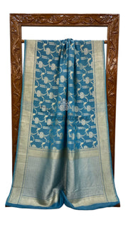Tussar Georgette Handloom Banarasi Saree - The Handlooms
