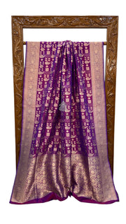 Pure Katan Silk Banarasi Handloom Saree - All over jaal work - The Handlooms