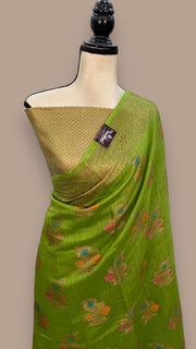 Moonga Georgette Handloom Banarasi Saree - The Handlooms